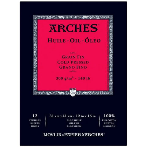 ARCHES PADS ARCHES 310x410mm (Cold Press) 12 Sheets Arches Oil Paper Pads