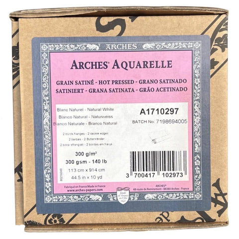 ARCHES ROLLS ARCHES 300gsm / Hotpress / Roll 1.13m x 9.14m Arches Watercolour Paper Roll ( Natural White )