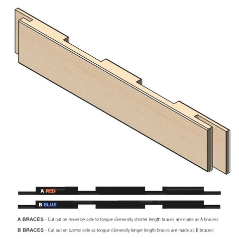 SYDNEY STRETCHERS PINE H Bracing 78''- 96''